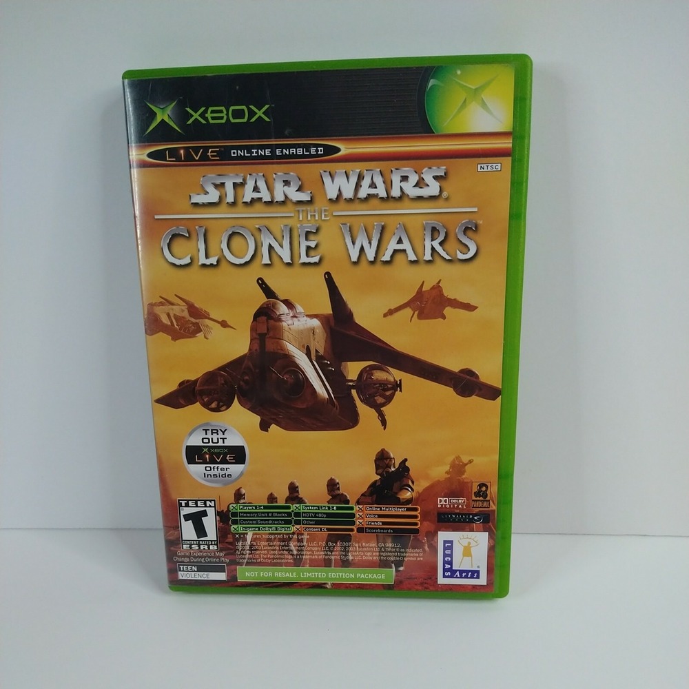 Star Wars The Clone Wars Tetris Worlds Online Edition Combo Microsoft Xbox COMPL